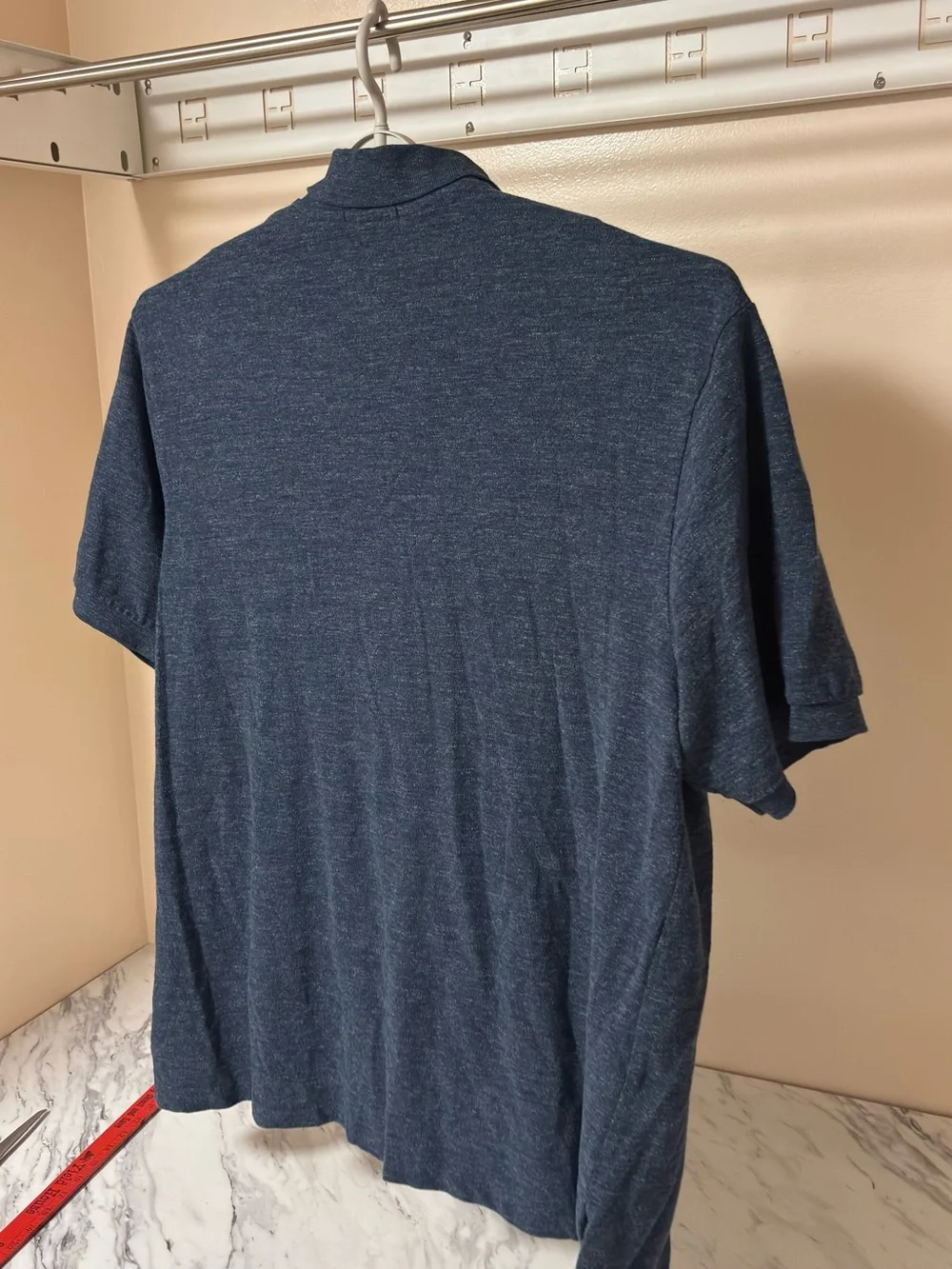 Ralph Lauren Heather Navy Short-Sleeve Polo with Red Pony